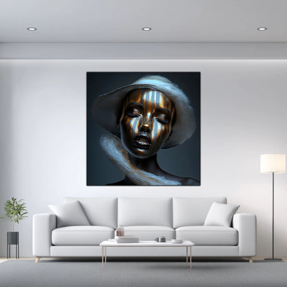 Dark White - Tablou Sticla Securizata - NO09