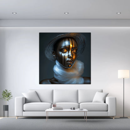 Dark White - Tablou Sticla Securizata - NO15