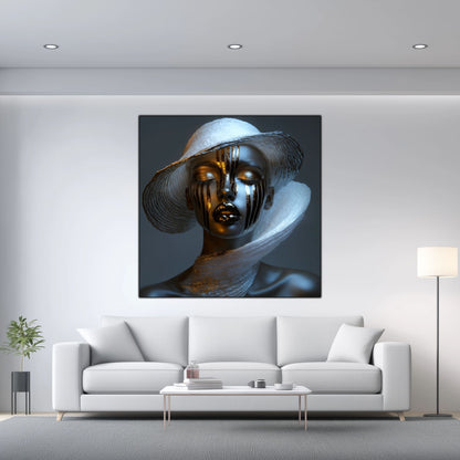 Dark White - Tablou Sticla Securizata - NO05