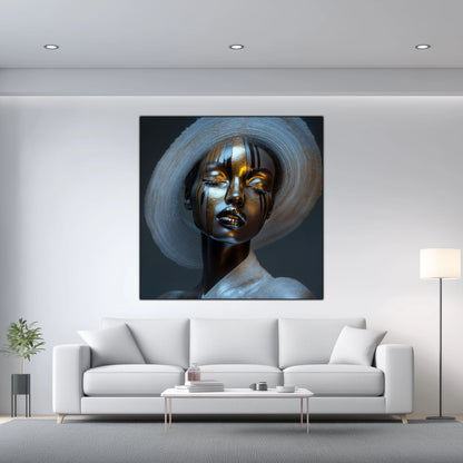 Dark White - Tablou Sticla Securizata - NO19