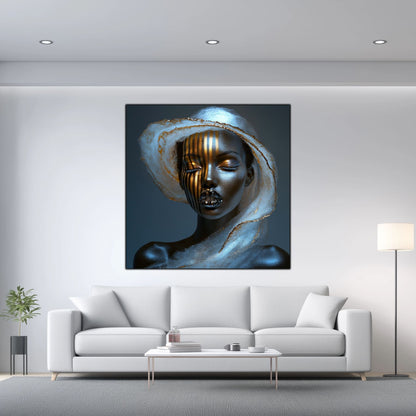 Dark White - Tablou Sticla Securizata - NO18