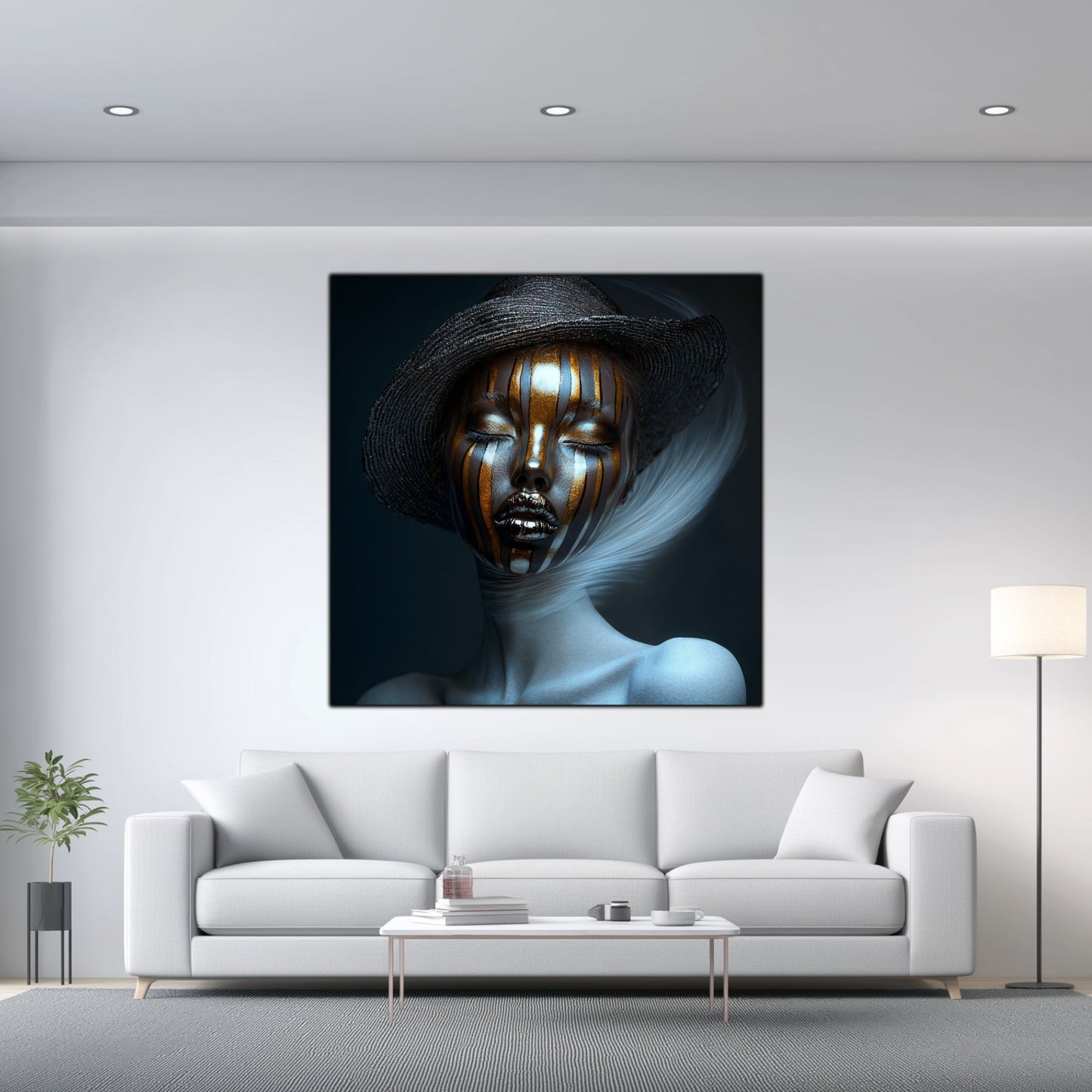 Dark White - Tablou Sticla Securizata - NO13