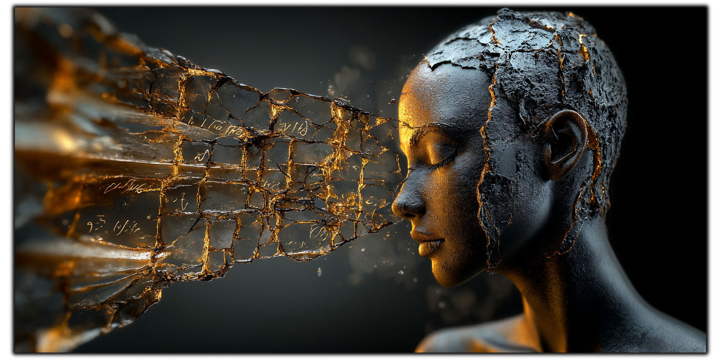 Tablou Sticla Securizata - Broken Mind 24