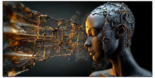 Tablou Sticla Securizata - Broken Mind 24