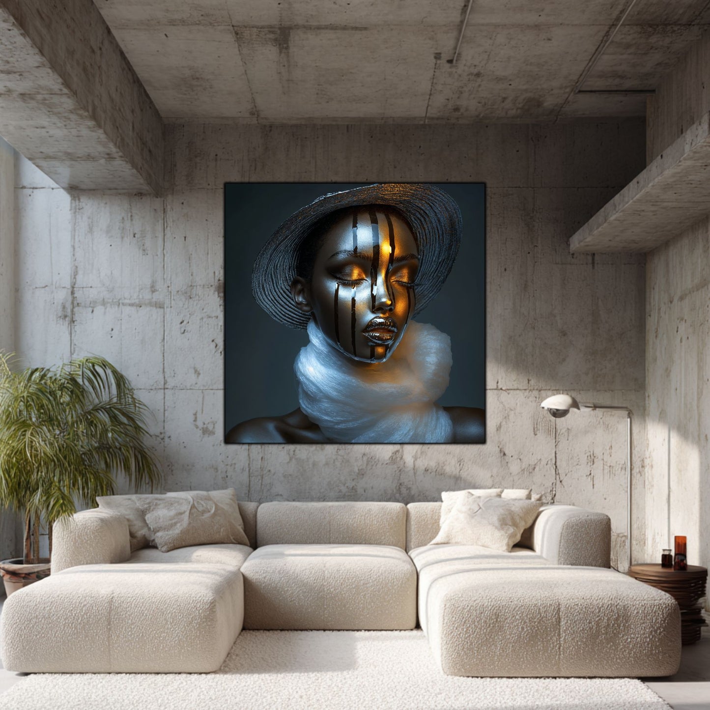 Dark White - Tablou Sticla Securizata - NO15