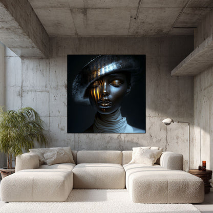 Dark White - Tablou Sticla Securizata - NO08