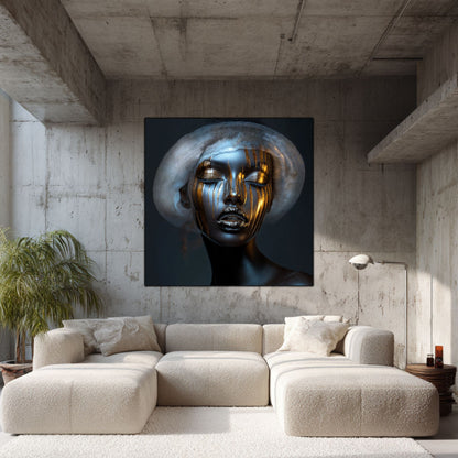 Dark White - Tablou Sticla Securizata - NO12