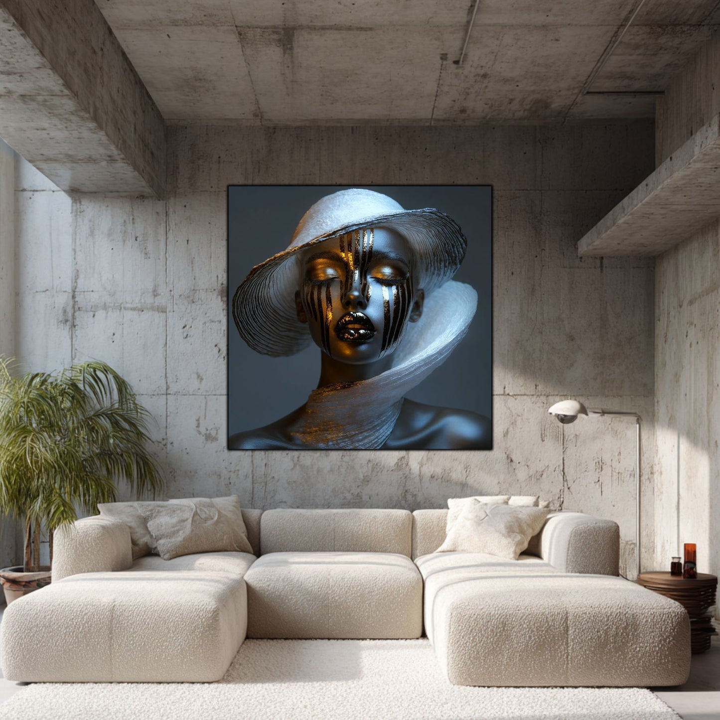 Dark White - Tablou Sticla Securizata - NO05