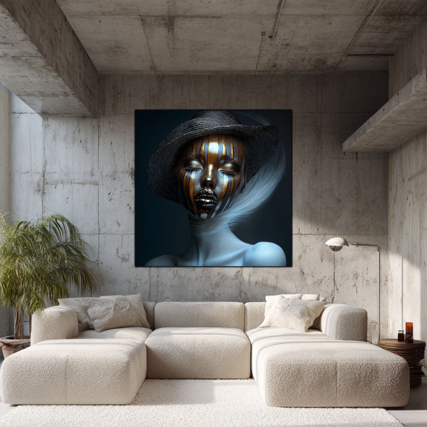 Dark White - Tablou Sticla Securizata - NO13