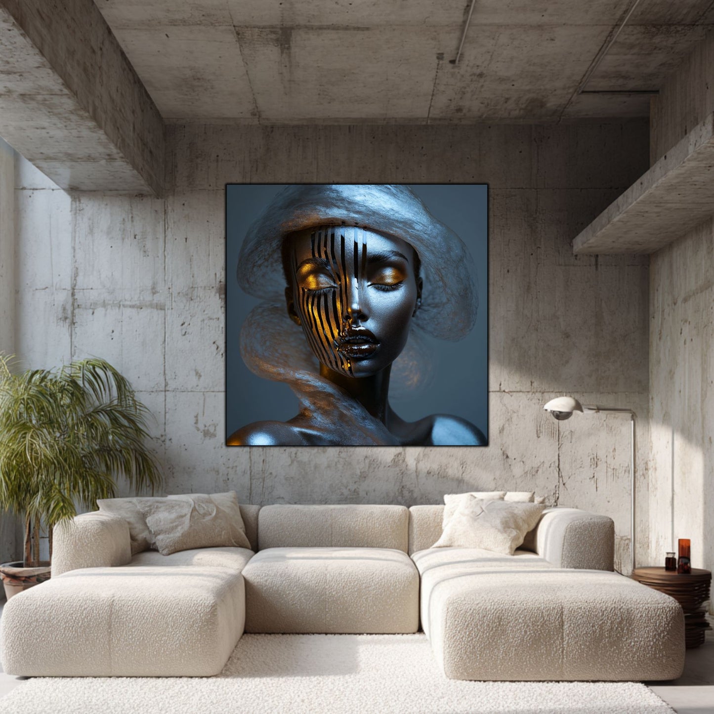 Dark White - Tablou Sticla Securizata - NO06