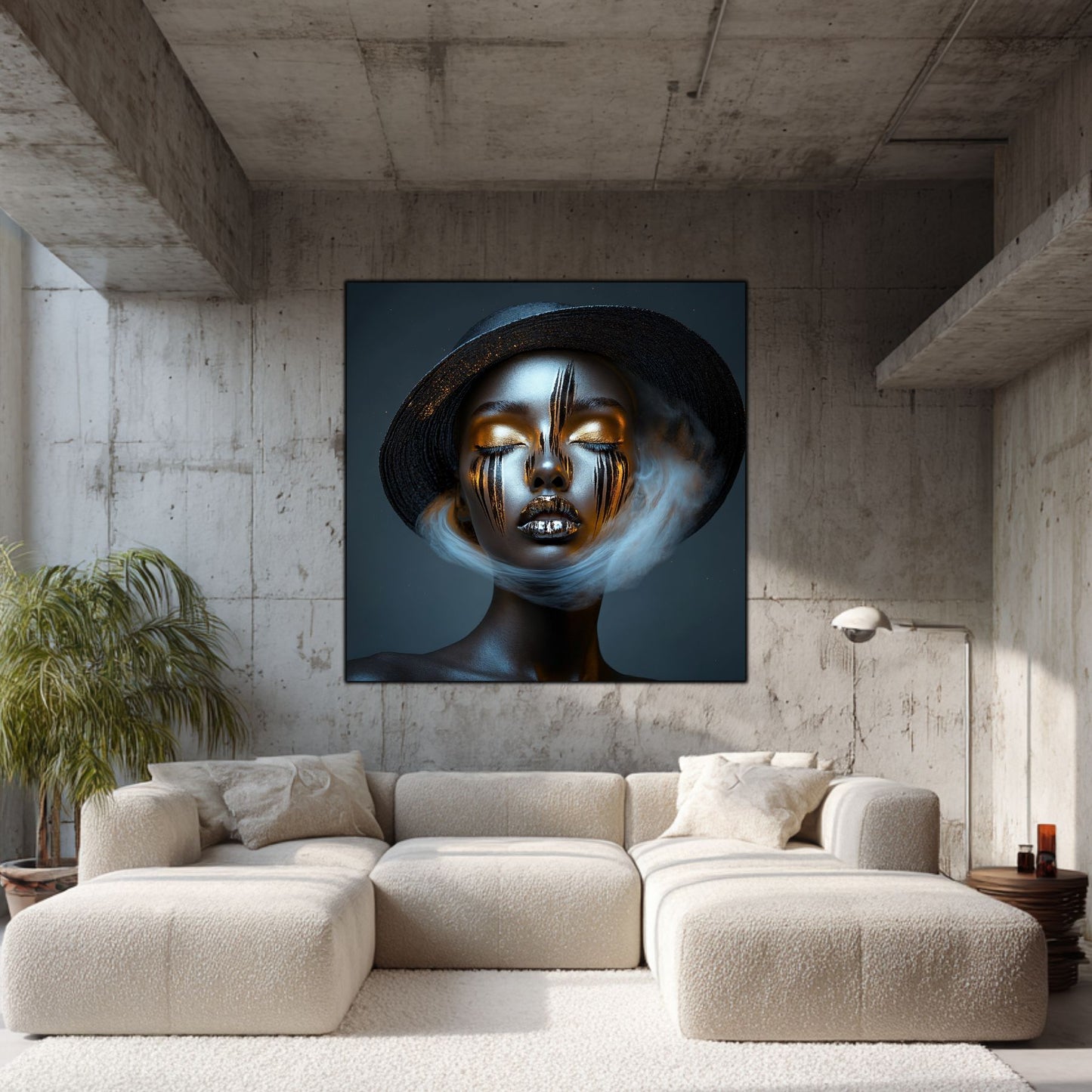 Dark White - Tablou Sticla Securizata - NO10