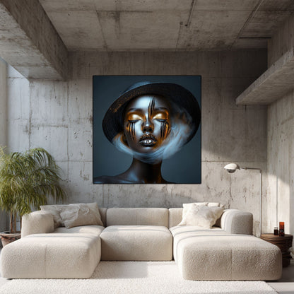 Dark White - Tablou Sticla Securizata - NO10