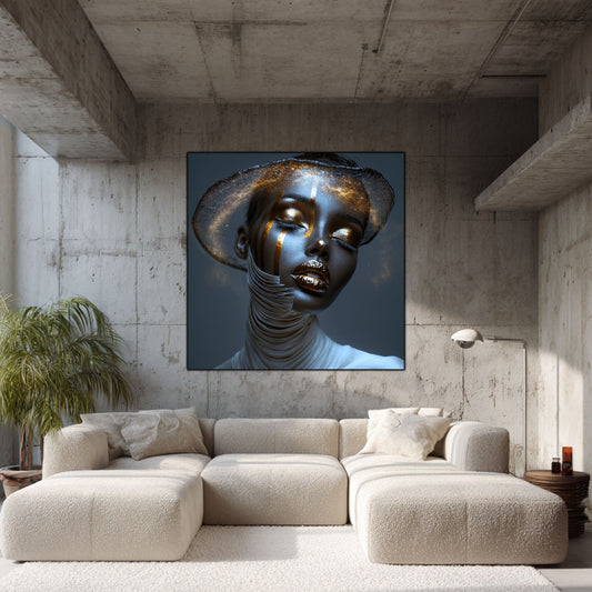 Dark White - Tablou Sticla Securizata - NO17