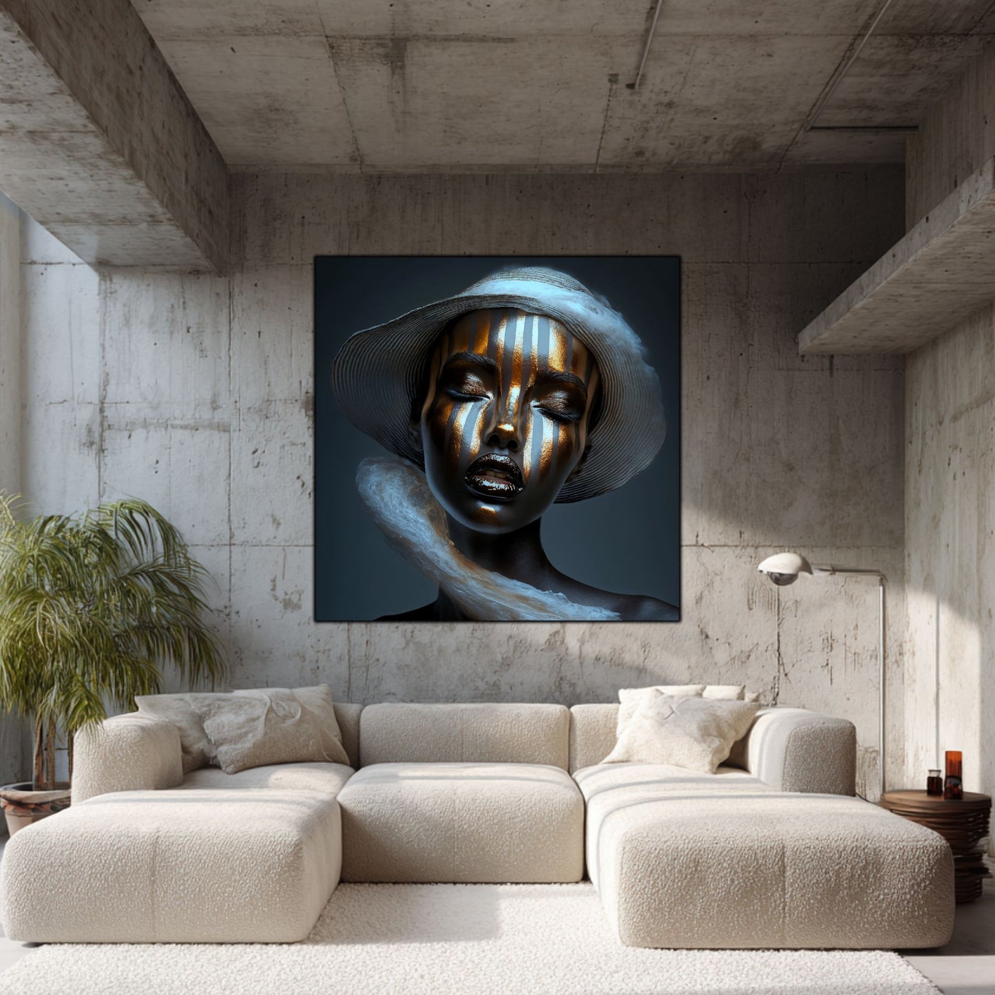 Dark White - Tablou Sticla Securizata - NO09