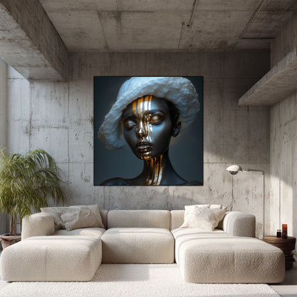 Dark White - Tablou Sticla Securizata - NO14