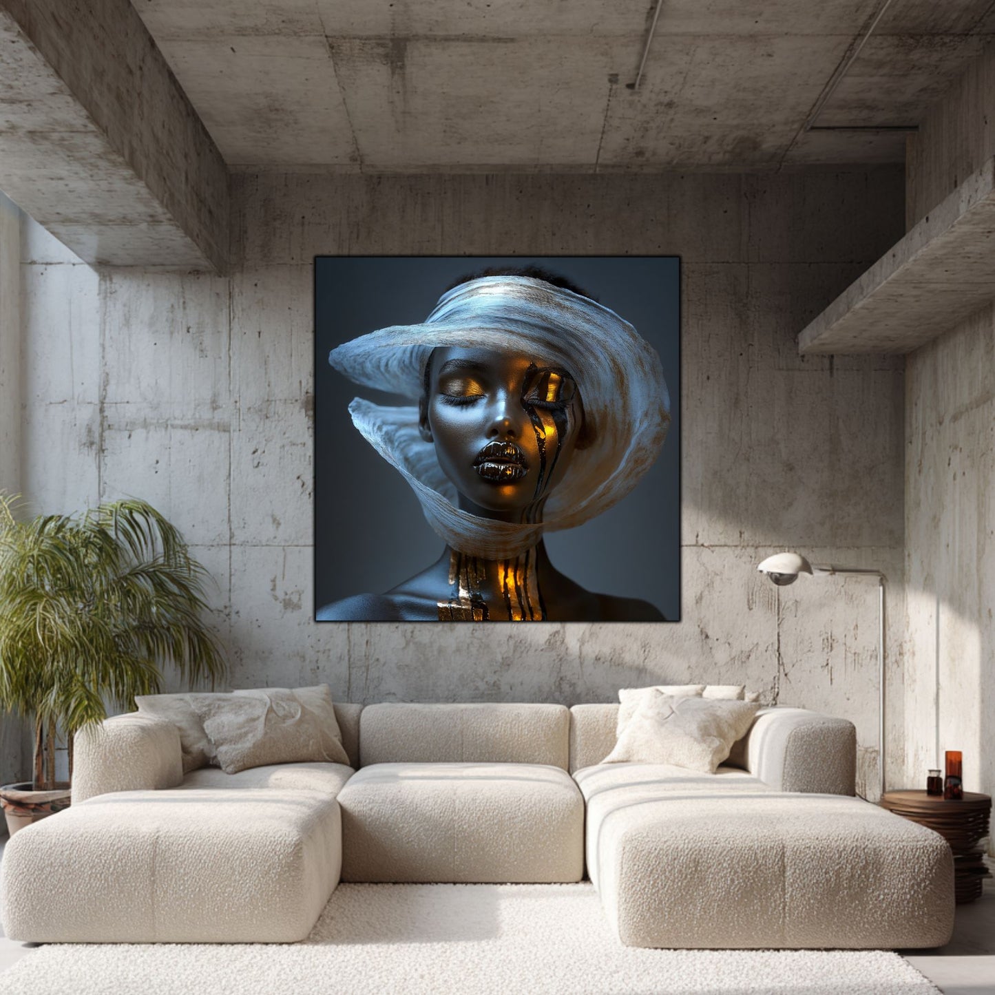 Dark White - Tablou Sticla Securizata - NO16