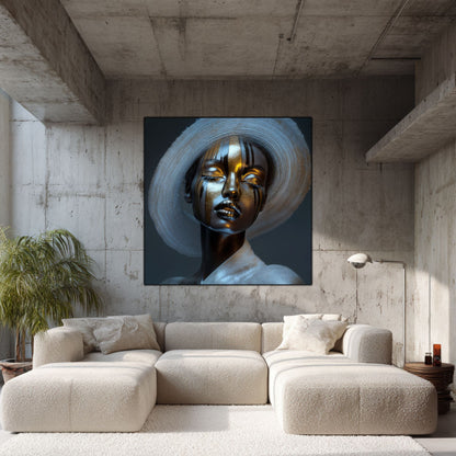 Dark White - Tablou Sticla Securizata - NO19