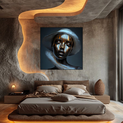 Dark White - Tablou Sticla Securizata - NO09