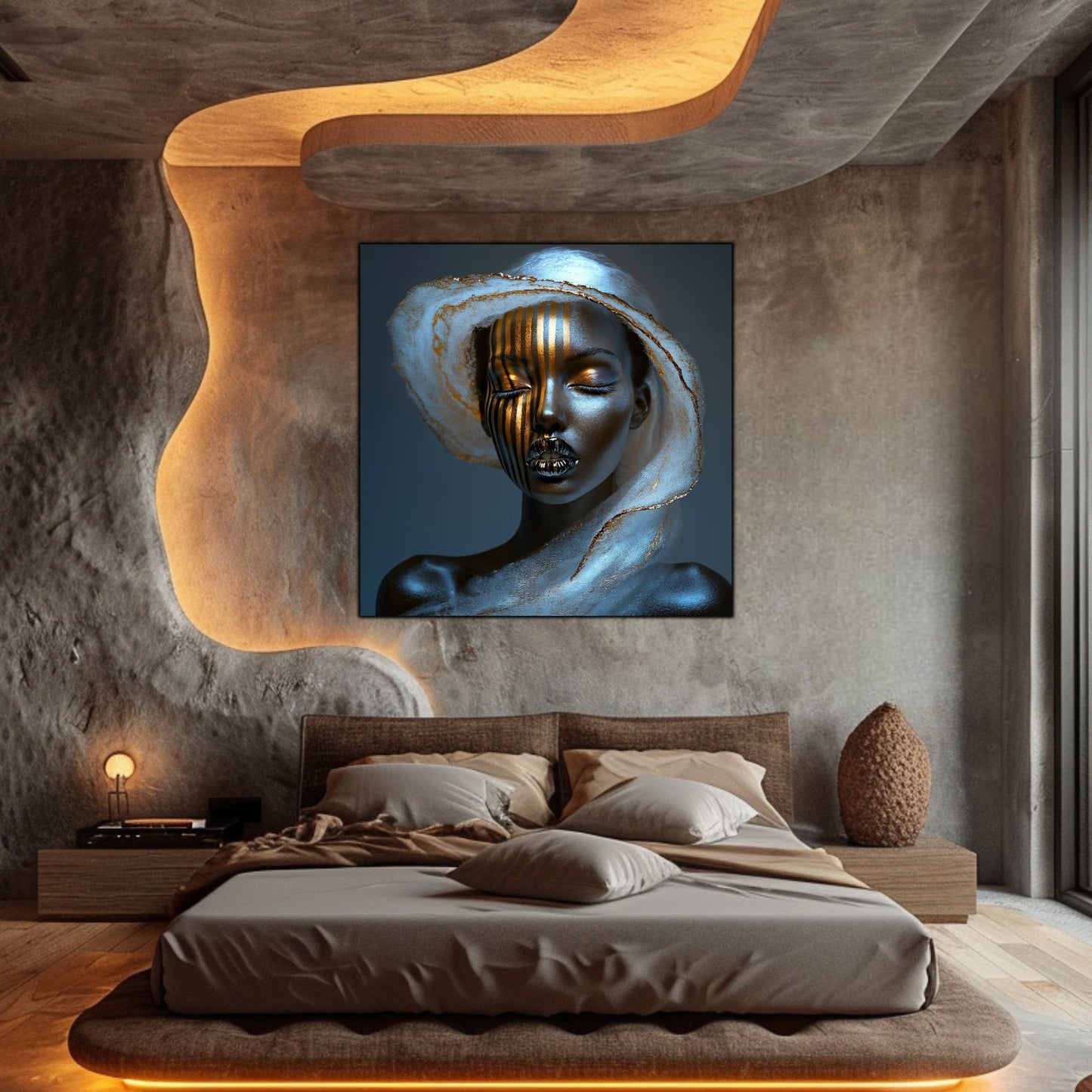 Dark White - Tablou Sticla Securizata - NO18