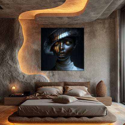 Dark White - Tablou Sticla Securizata - NO08