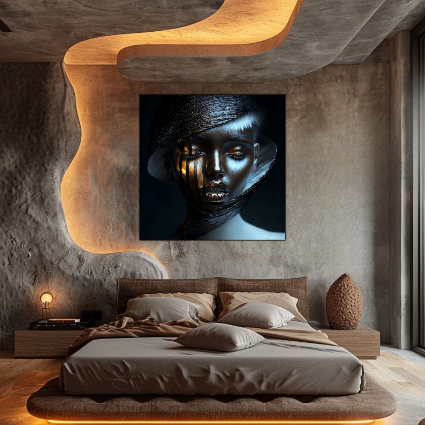 Dark White - Tablou Sticla Securizata - NO07