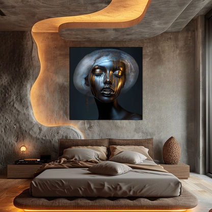 Dark White - Tablou Sticla Securizata - NO12