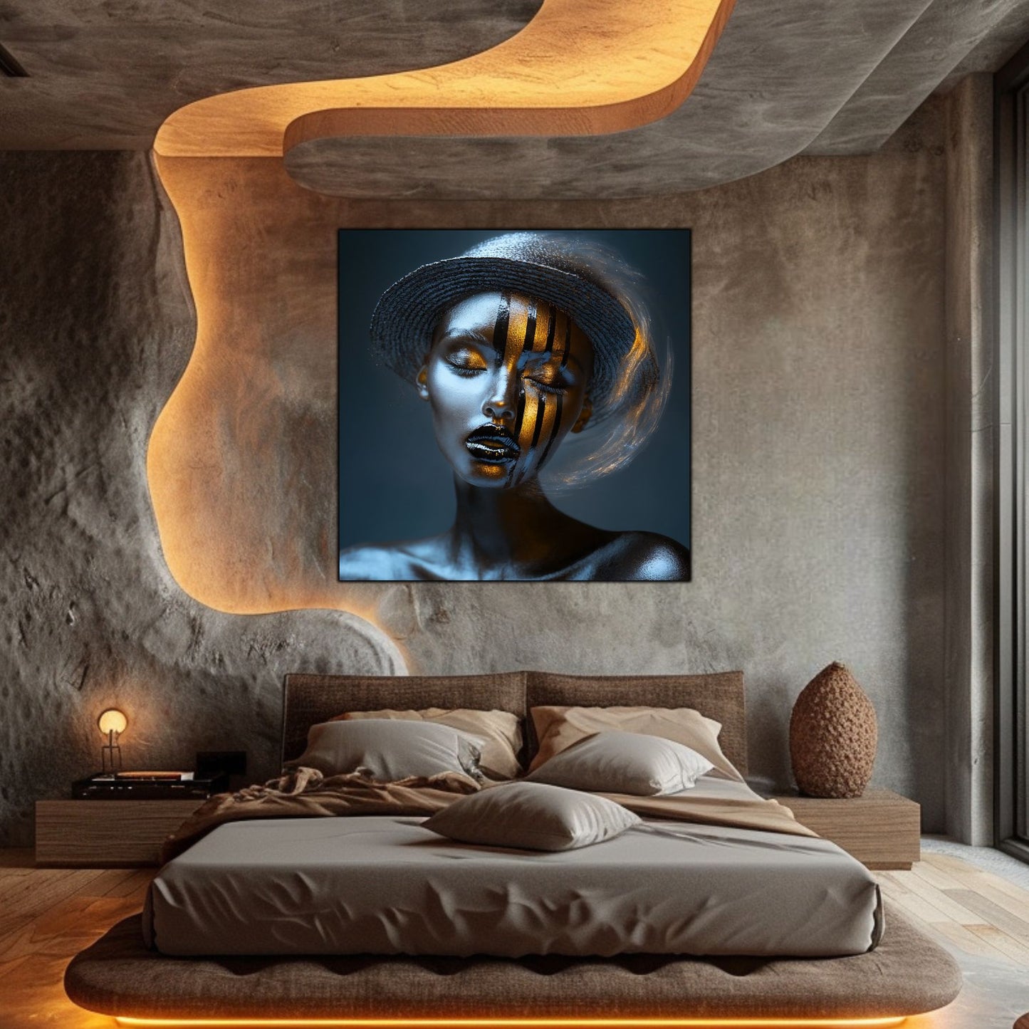 Dark White - Tablou Sticla Securizata - NO20