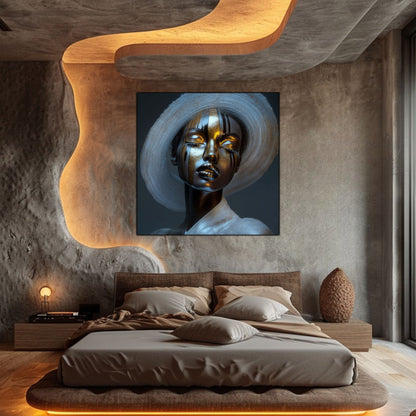 Dark White - Tablou Sticla Securizata - NO19