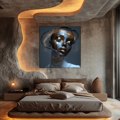 Dark White - Tablou Sticla Securizata - NO17