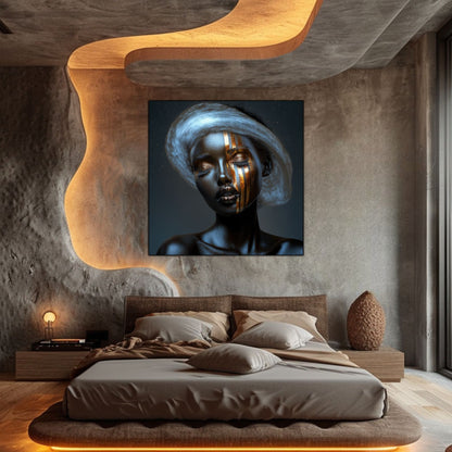 Dark White - Tablou Sticla Securizata - NO11