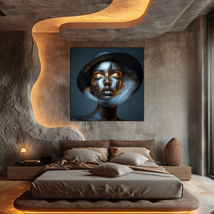 Dark White - Tablou Sticla Securizata - NO10