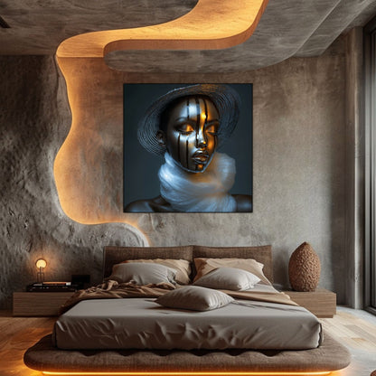 Dark White - Tablou Sticla Securizata - NO15