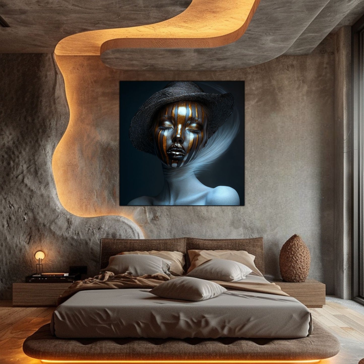 Dark White - Tablou Sticla Securizata - NO13