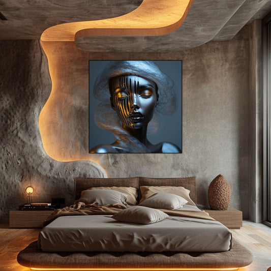 Dark White - Tablou Sticla Securizata - NO06