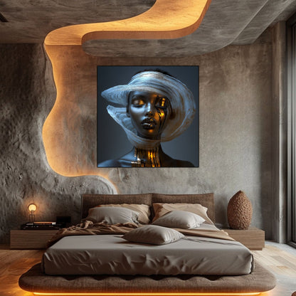 Dark White - Tablou Sticla Securizata - NO16