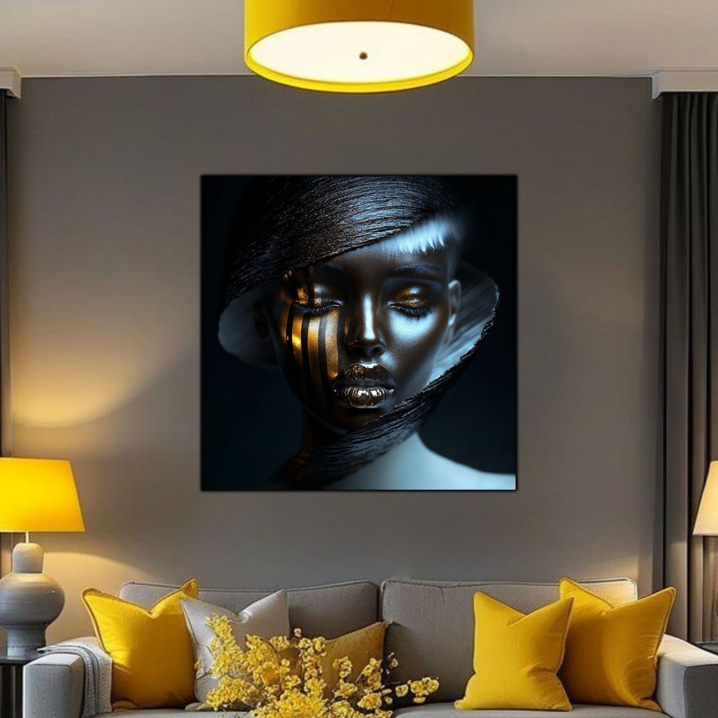 Dark White - Tablou Sticla Securizata - NO07