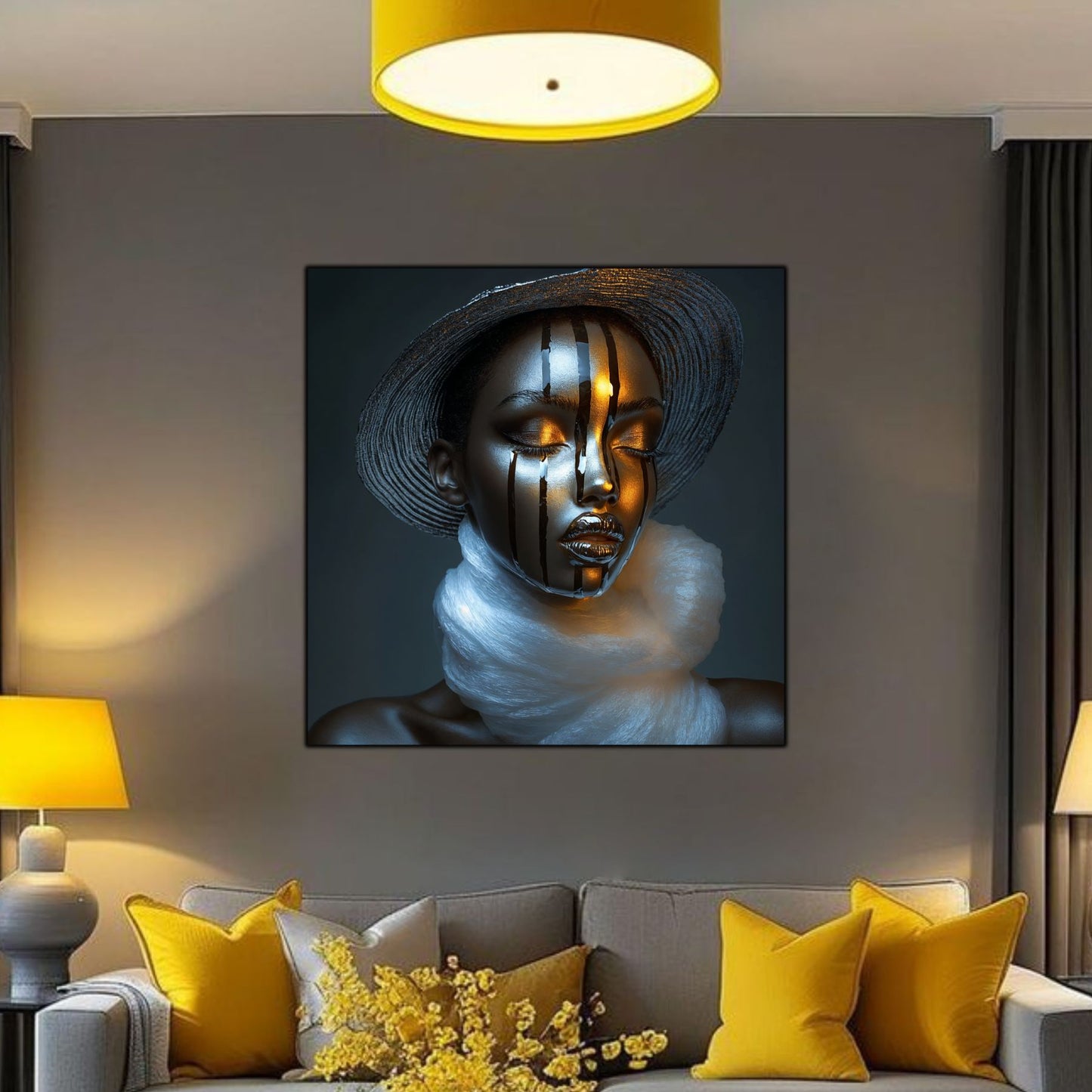 Dark White - Tablou Sticla Securizata - NO15