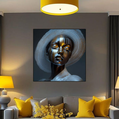 Dark White - Tablou Sticla Securizata - NO19