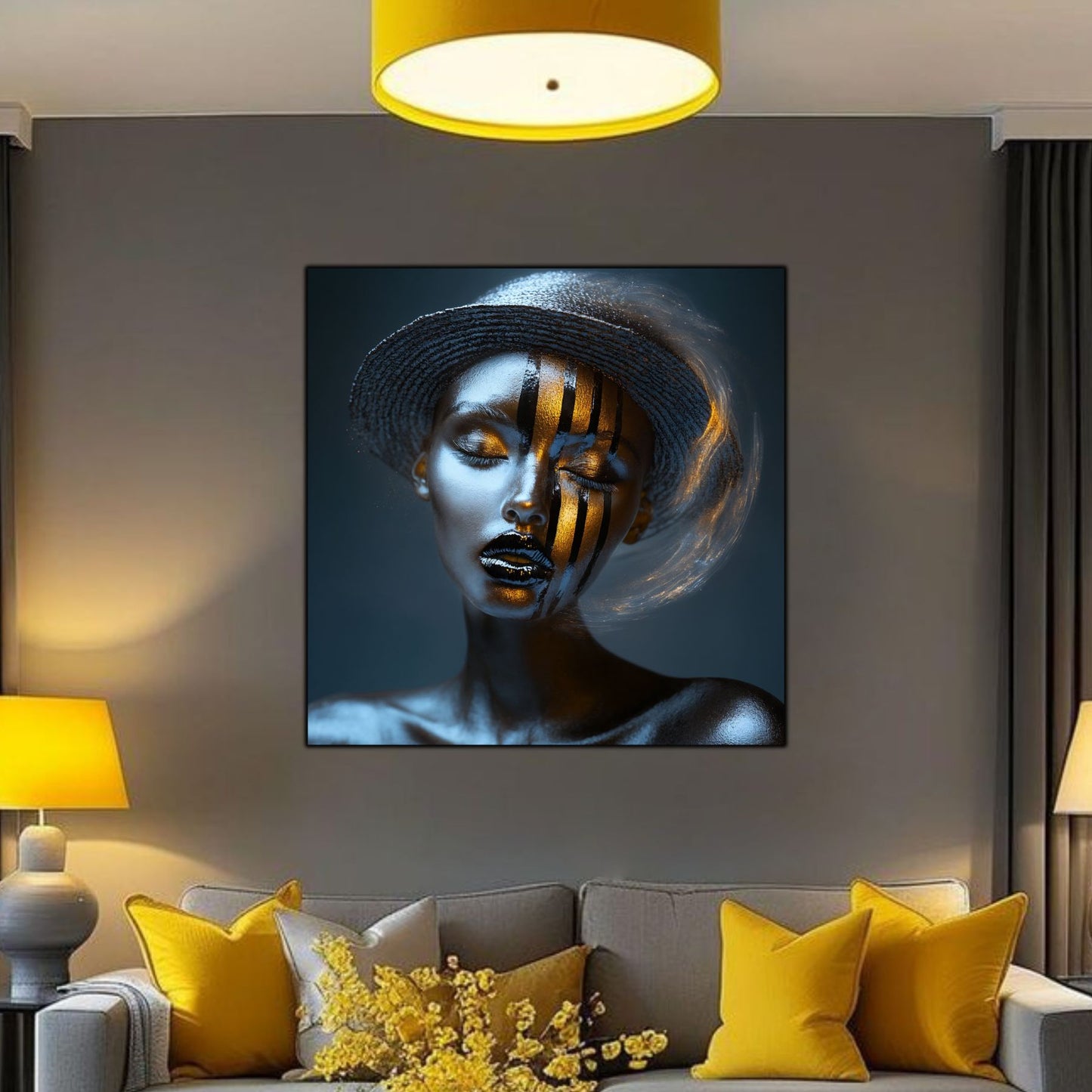 Dark White - Tablou Sticla Securizata - NO20