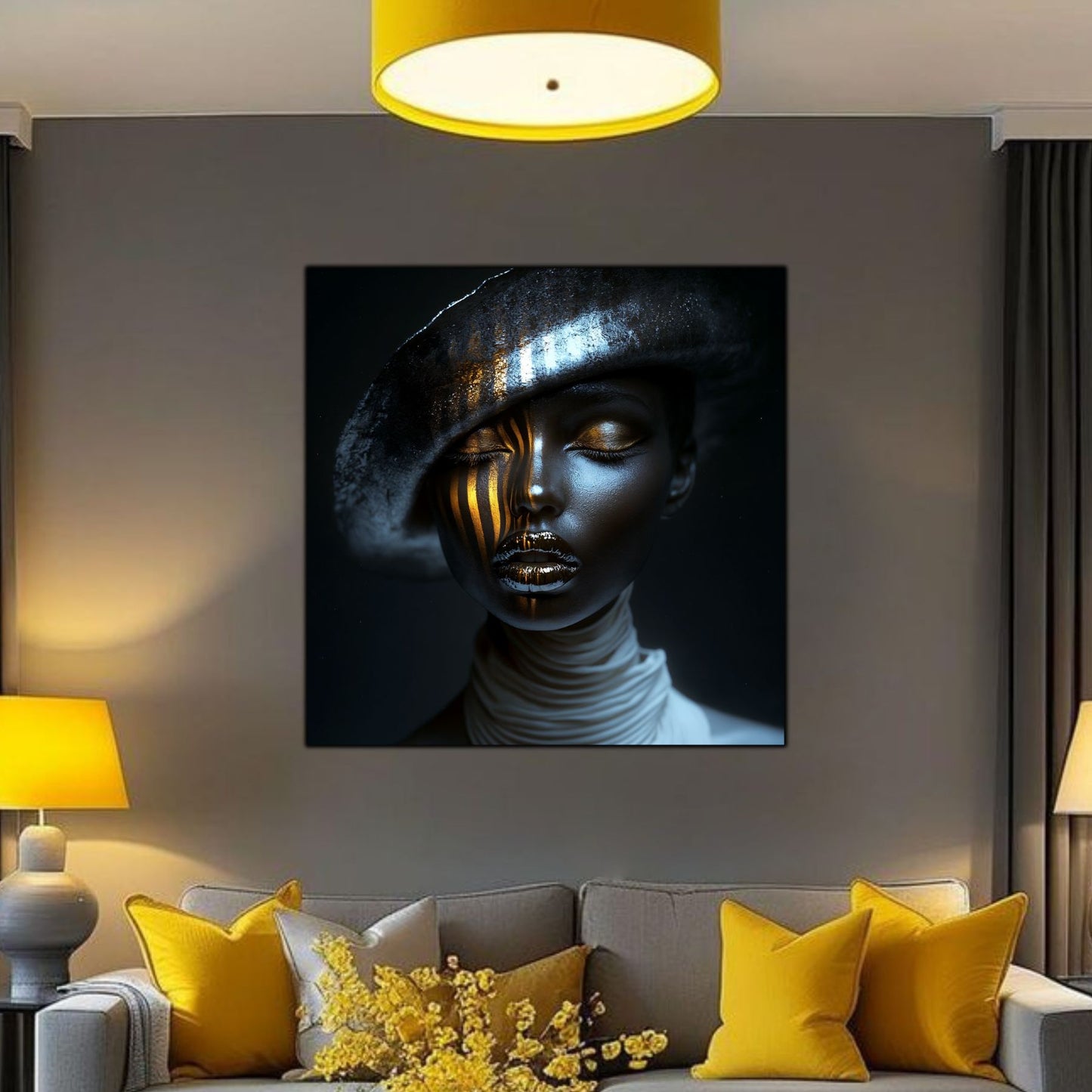 Dark White - Tablou Sticla Securizata - NO08