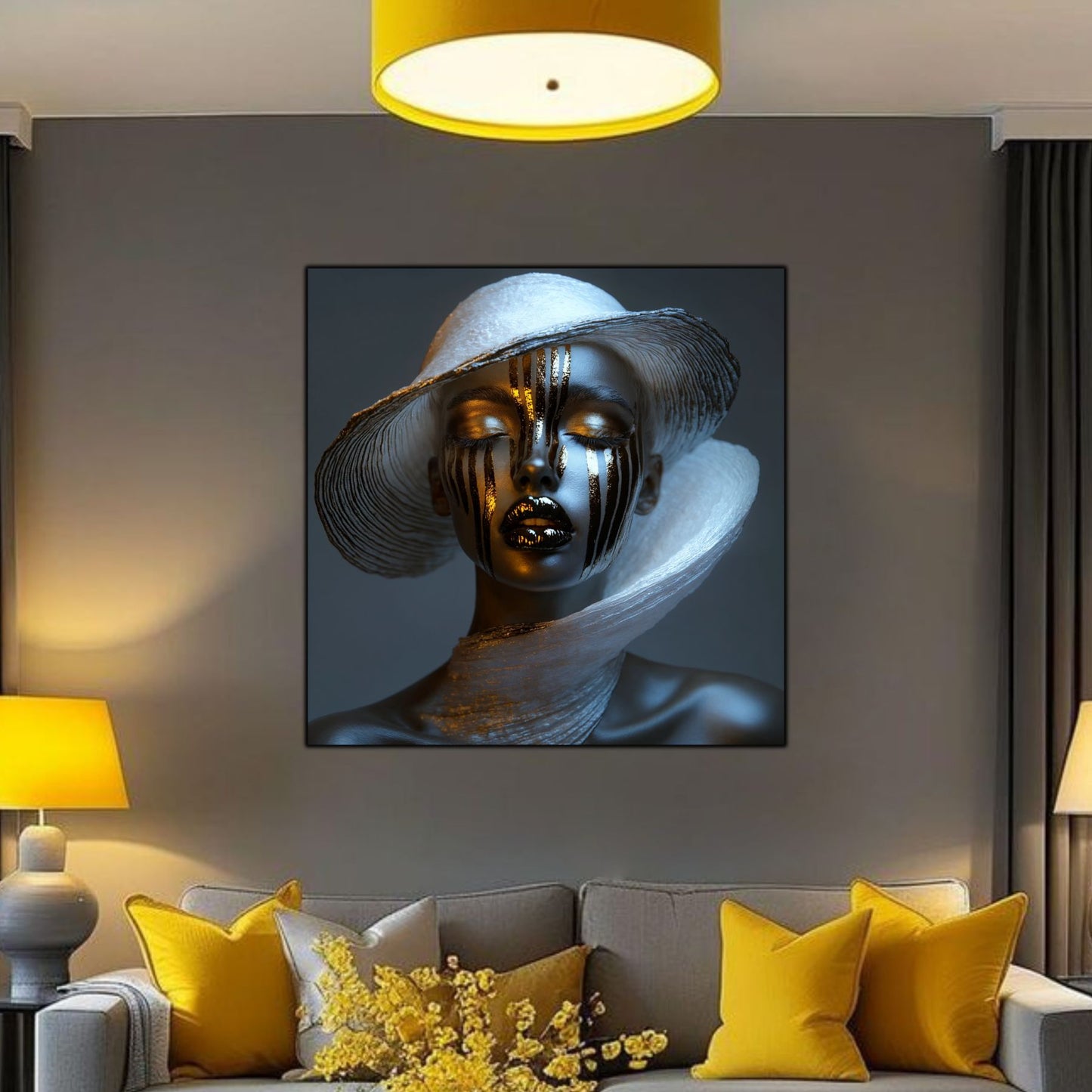 Dark White - Tablou Sticla Securizata - NO05