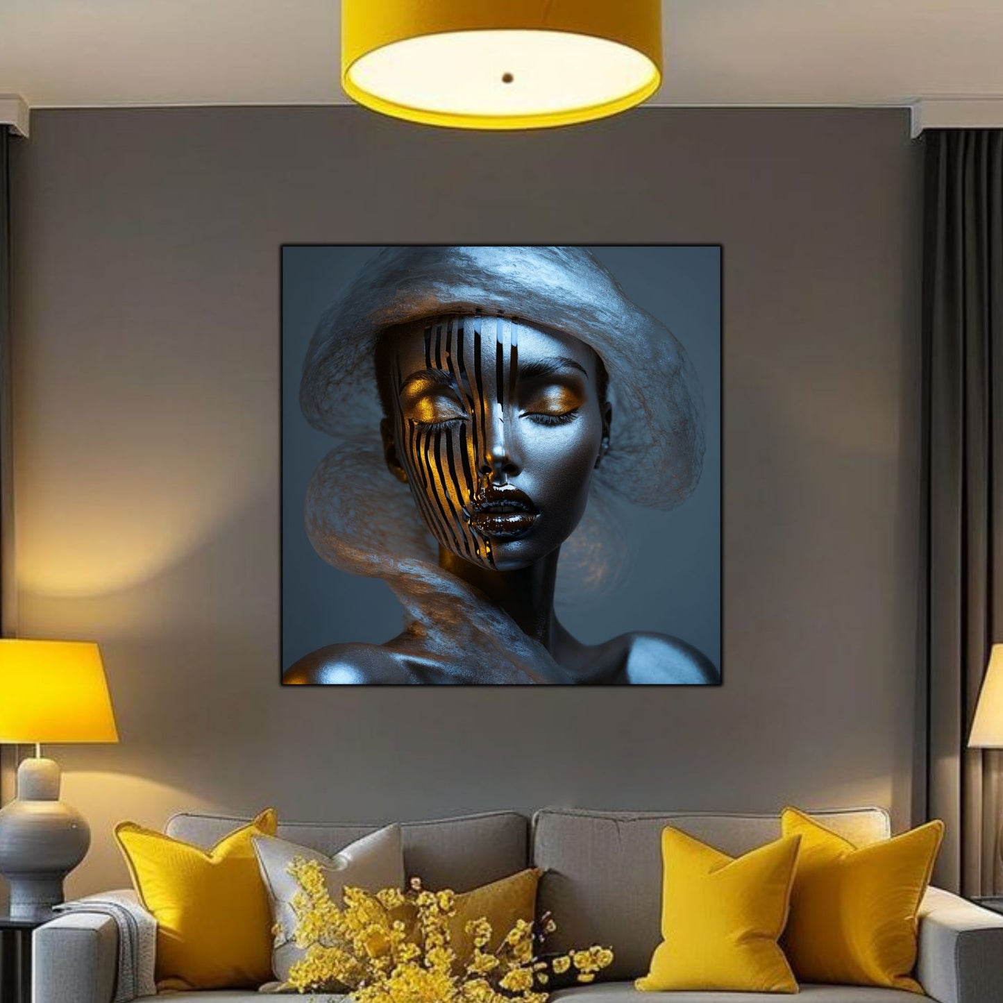 Dark White - Tablou Sticla Securizata - NO06