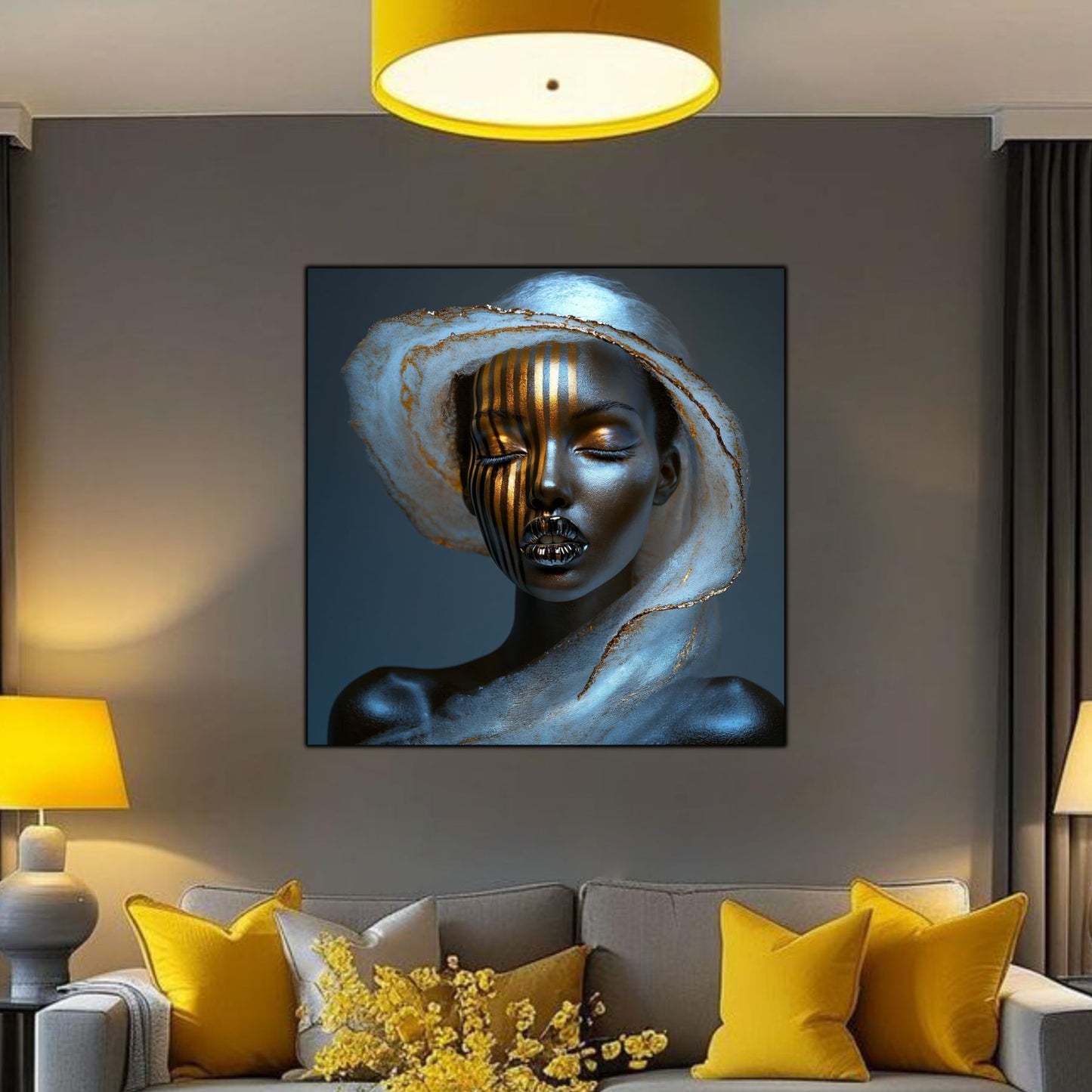 Dark White - Tablou Sticla Securizata - NO18