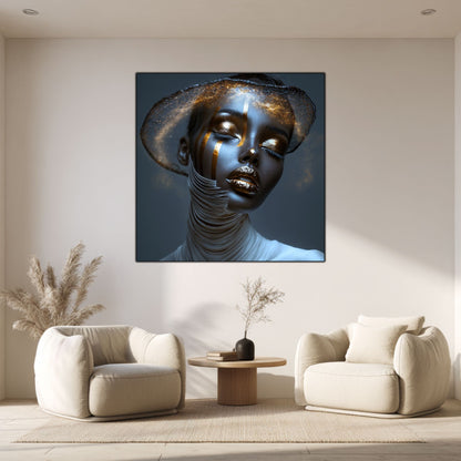 Dark White - Tablou Sticla Securizata - NO17