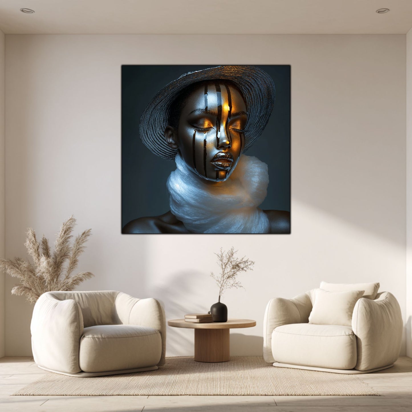 Dark White - Tablou Sticla Securizata - NO15