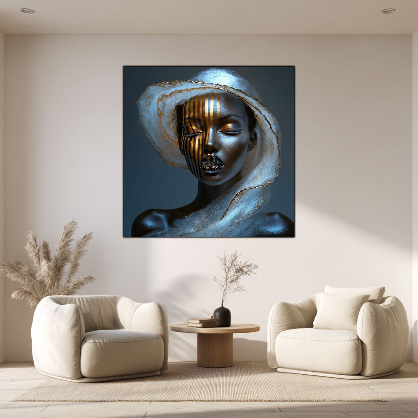 Dark White - Tablou Sticla Securizata - NO18