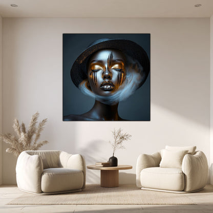 Dark White - Tablou Sticla Securizata - NO10