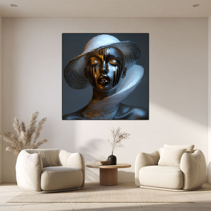 Dark White - Tablou Sticla Securizata - NO05