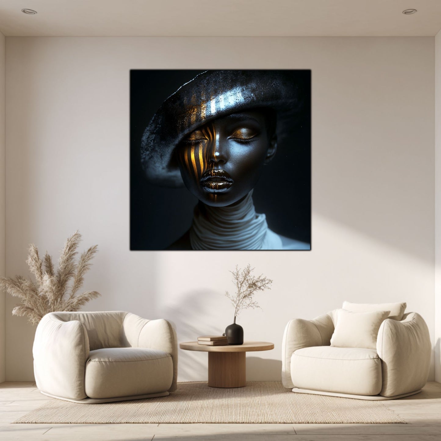 Dark White - Tablou Sticla Securizata - NO08