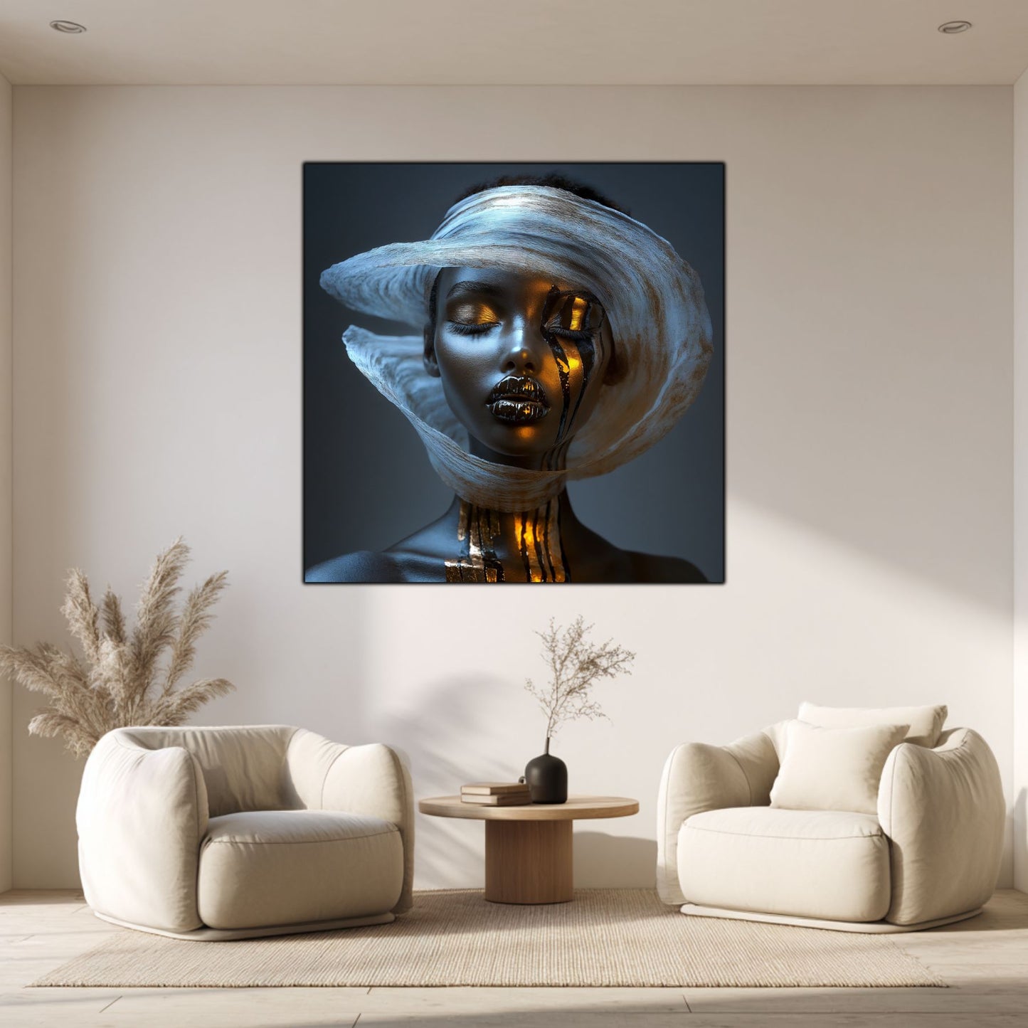 Dark White - Tablou Sticla Securizata - NO16